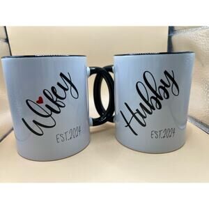 New in box MR AND MRS est 2024 coffee mugs for wedding or anniversary gift